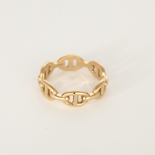 Bague 54 HERMES - Chaîne d'Ancre - Petit modèle - Bague en or rose 58 Facettes DV23308-3