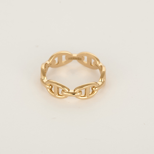 Bague 55 HERMÈS - Chaîne d'Ancre - Petit modèle - Bague en or rose 58 Facettes DV23308-4