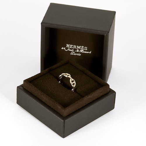 Bague 55 HERMÈS - Chaîne d'Ancre - Petit modèle - Bague en or rose 58 Facettes DV23308-4