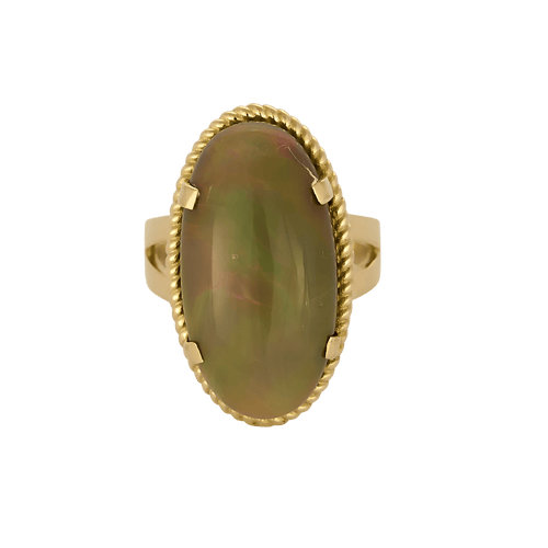 Bague 54 Bague en or jaune et opale noble : 11 carats 58 Facettes DV36260-11