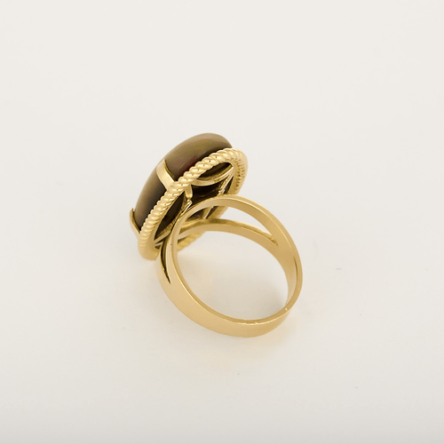 Bague 54 Bague en or jaune et opale noble : 11 carats 58 Facettes DV36260-11