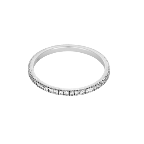 Bague 51 MAUBOUSSIN - Parce que je l'aime- Alliance en or gris et diamants 58 Facettes DV36288-2