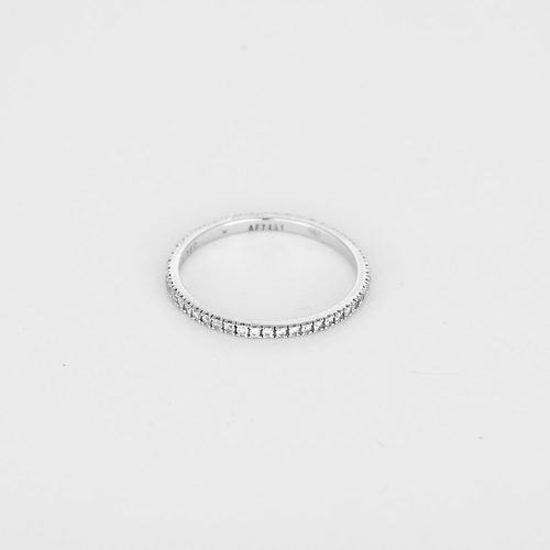 Bague 51 MAUBOUSSIN - Parce que je l'aime- Alliance en or gris et diamants 58 Facettes DV36288-2