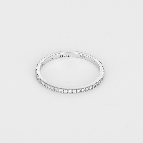 Bague 51 MAUBOUSSIN - Parce que je l'aime- Alliance en or gris et diamants 58 Facettes DV36288-2