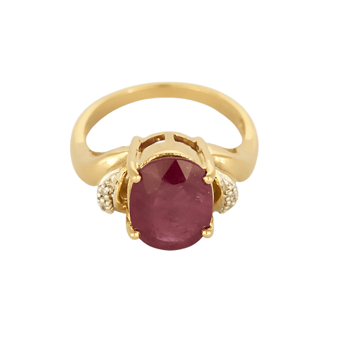 Bague 55 Bague en Or jaune 18k (750 millièmes) et Or blanc 18k (750 millièmes) et Rubis 58 Facettes DV36116-3