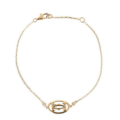 Bracelet CARTIER- Double C - Élégant bracelet en or rose et diamants 58 Facettes DV36005-4