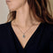 Collier Collier navette en or blanc, diamants et saphirs 58 Facettes DV25961-10