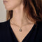 Collier Chaîne en or blanc et pendentif moderniste, diamant : 0,20 carat 58 Facettes DV25961-9