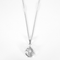 Collier Chaîne en or blanc et pendentif moderniste, diamant : 0,20 carat 58 Facettes DV25961-9