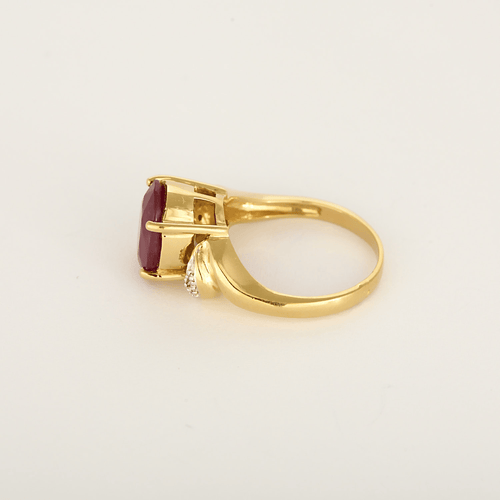 Bague 55 Bague en Or jaune 18k (750 millièmes) et Or blanc 18k (750 millièmes) et Rubis 58 Facettes DV36116-3