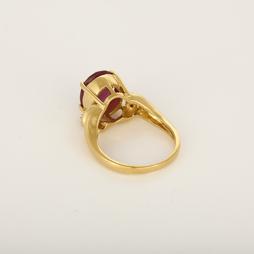 Bague 55 Bague en Or jaune 18k (750 millièmes) et Or blanc 18k (750 millièmes) et Rubis 58 Facettes DV36116-3