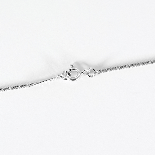 Collier Chaîne en or blanc et pendentif moderniste, diamant : 0,20 carat 58 Facettes DV25961-9