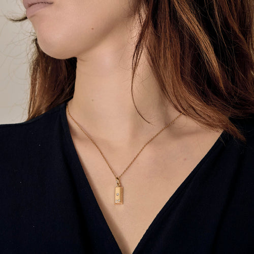 Pendentif Cartier - Pendentif Charm's lingot ¼ oz en or jaune 18k et diamants ( rapportés) 58 Facettes DV33793-1