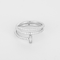 Bague 51 CARTIER - JUSTE UN CLOU - Double semi-pavé - Bague en or blanc et diamants : 0,59 carat environ 58 Facettes DV36053-1