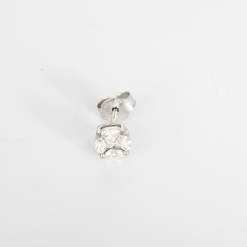Boucles d'oreilles Boucles d'oreilles en Or blanc 18k (750 millièmes) et diamants 58 Facettes DV35312-1
