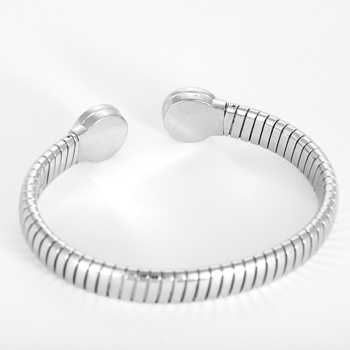 Bracelet BULGARI - Bracelet ouvert or gris et diamants 58 Facettes DV31493-1