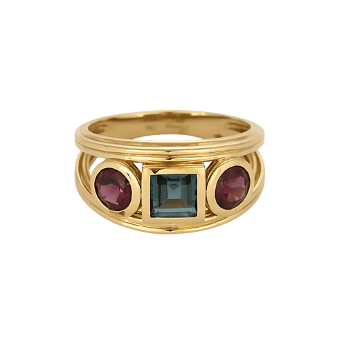 Bague 54 Piaget - Lolita - Bague en or jaune, rhodolite : 0,60 carat et Topaze Blue London : 0,74 carat 58 Facettes DV23308-14