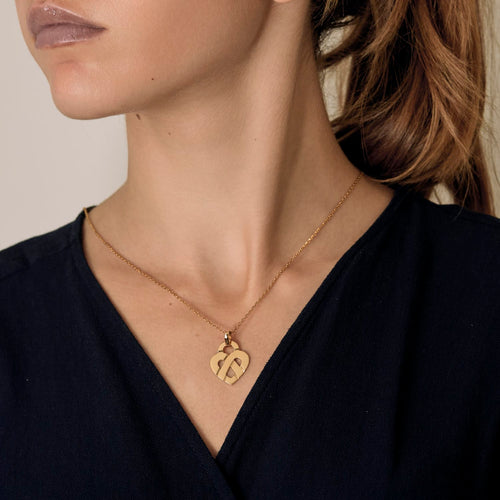 Pendentif POIRAY - Coeur légende - Moyen Modèle-  Pendentif en or jaune 58 Facettes DV35744-1