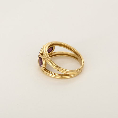 Bague 54 Piaget - Lolita - Bague en or jaune, rhodolite : 0,60 carat et Topaze Blue London : 0,74 carat 58 Facettes DV23308-14