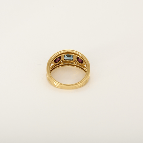 Bague 54 Piaget - Lolita - Bague en or jaune, rhodolite : 0,60 carat et Topaze Blue London : 0,74 carat 58 Facettes DV23308-14