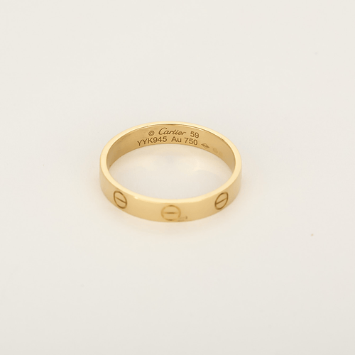 Bague 59 CARTIER - Love - Petite modèle - Alliance en or jaune 58 Facettes DV35982-1