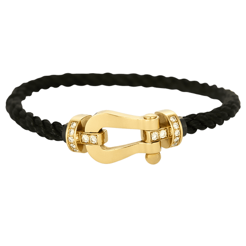 Bracelet FRED - Force 10 - Grand modèle - Bracelet en or jaune et diamants : 0,24 carat 58 Facettes DV31019-4