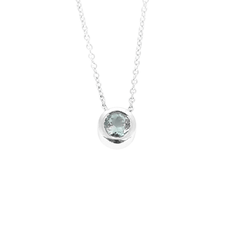 Collier GEMMYO - Gemmyorama- Collier en or blanc et aigue-marine 58 Facettes DV36080-3