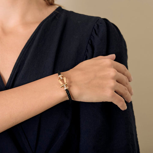 Bracelet FRED - Force 10 - Grand modèle - Bracelet en or jaune et diamants : 0,24 carat 58 Facettes DV31019-4