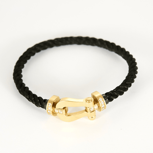 Bracelet FRED - Force 10 - Grand modèle - Bracelet en or jaune et diamants : 0,24 carat 58 Facettes DV31019-4