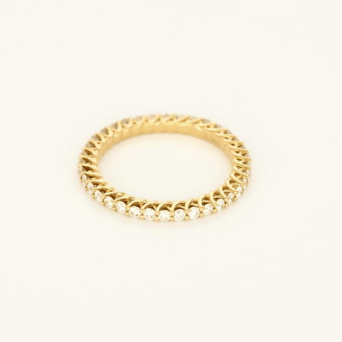 Bague 50 Zeina - Ysee - Alliance en or jaune et diamants : 0,70 carat 58 Facettes DV34476-1