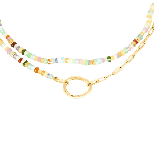 Collier Mellerio - Collier Lien Pierres L - Collier en or jaune et plusieurs perles en pierres fines. 58 Facettes DV23308-15