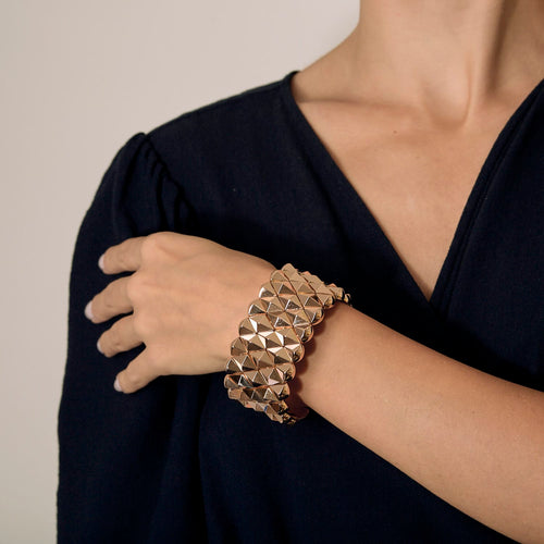Bracelet Bracelet ruban en or jaune 58 Facettes DV31355-2