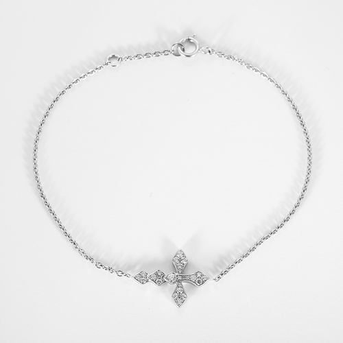 Bracelet Akillis - Bracelet en or blanc et diamants : 0,18 carat 58 Facettes DV0054-2