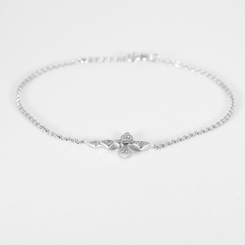 Bracelet Akillis - Bracelet en or blanc et diamants : 0,18 carat 58 Facettes DV0054-2