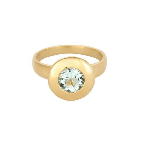 Bague 54 Bague en Or jaune 18k (750 millièmes) et Topaze bleue 58 Facettes DV33985-15