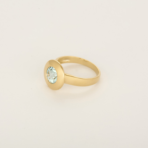 Bague 54 Bague en Or jaune 18k (750 millièmes) et Topaze bleue 58 Facettes DV33985-15