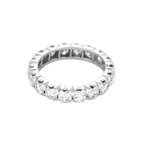 Bague 55 Alliance américaine en platine et diamants : 2.50 carats 58 Facettes DV26158-38