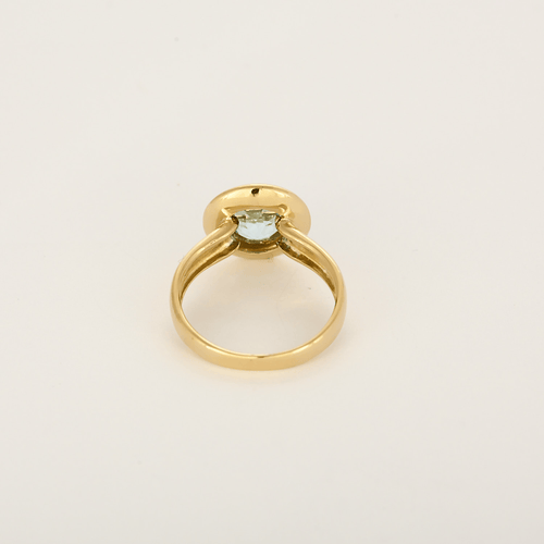 Bague 54 Bague en Or jaune 18k (750 millièmes) et Topaze bleue 58 Facettes DV33985-15