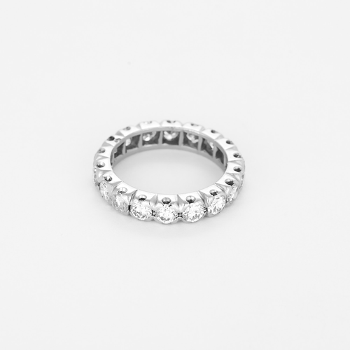 Bague 55 Alliance américaine en platine et diamants : 2.50 carats 58 Facettes DV26158-38