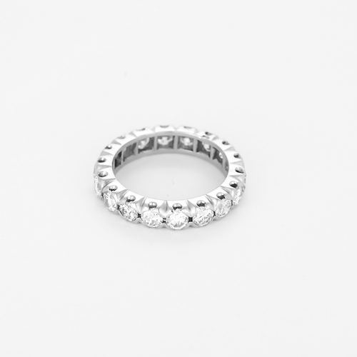 Bague 55 Alliance américaine en platine et diamants : 2.50 carats 58 Facettes DV26158-38