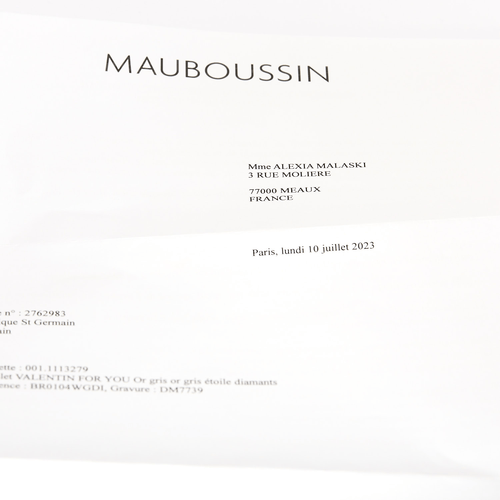 Bracelet MAUBOUSSIN - Valentin for You - Bracelet en or blanc et diamant 58 Facettes DV32284-3
