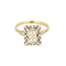 Bague 52 Bague rectangulaire en or gris et diamants 58 Facettes DV35410-11