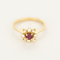 Bague 50 Bague Fleur en or jaune, rubis et diamants 58 Facettes DV35410-10
