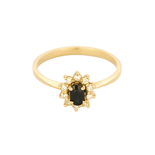Bague 55 Bague en Or jaune 18k (750 millièmes) et Saphir 58 Facettes DV35410-13