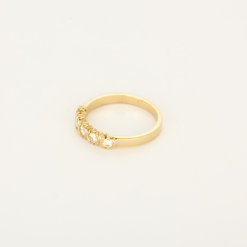 Bague 50 Demie Alliance en Or jaune et diamants 58 Facettes DV35410-8