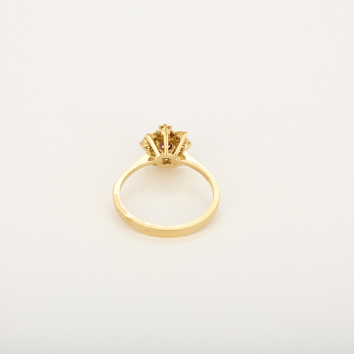 Bague 50 Bague Fleur en or jaune, rubis et diamants 58 Facettes DV35410-10