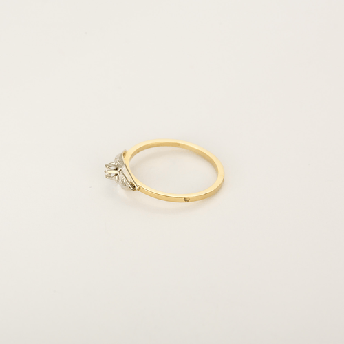 Bague 52 Fine bague en or jaune, or blanc et diamants : 0,09 carat 58 Facettes DV35410-14
