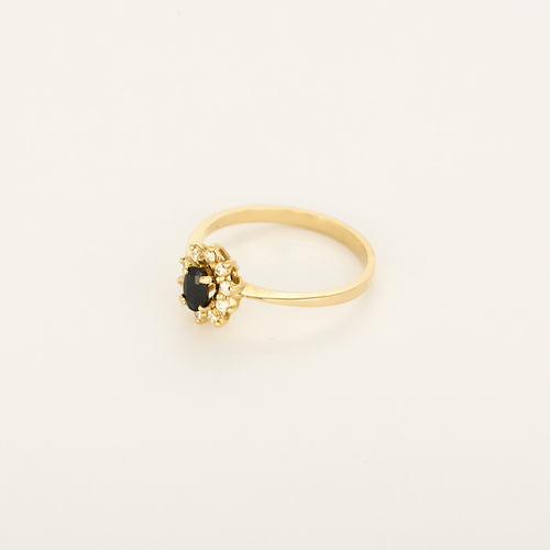 Bague 55 Bague en Or jaune 18k (750 millièmes) et Saphir 58 Facettes DV35410-13