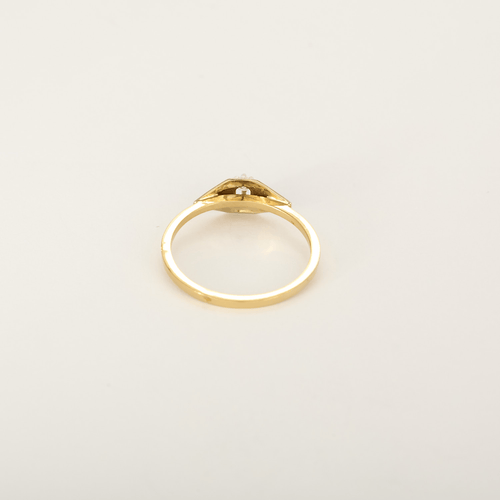 Bague 52 Fine bague en or jaune, or blanc et diamants : 0,09 carat 58 Facettes DV35410-14