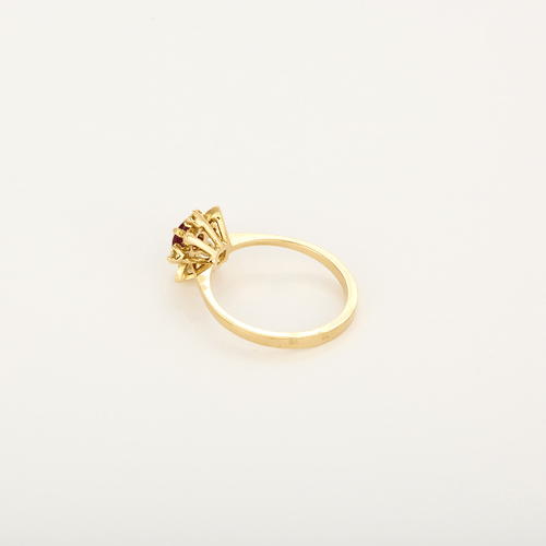Bague 50 Bague Fleur en or jaune, rubis et diamants 58 Facettes DV35410-10